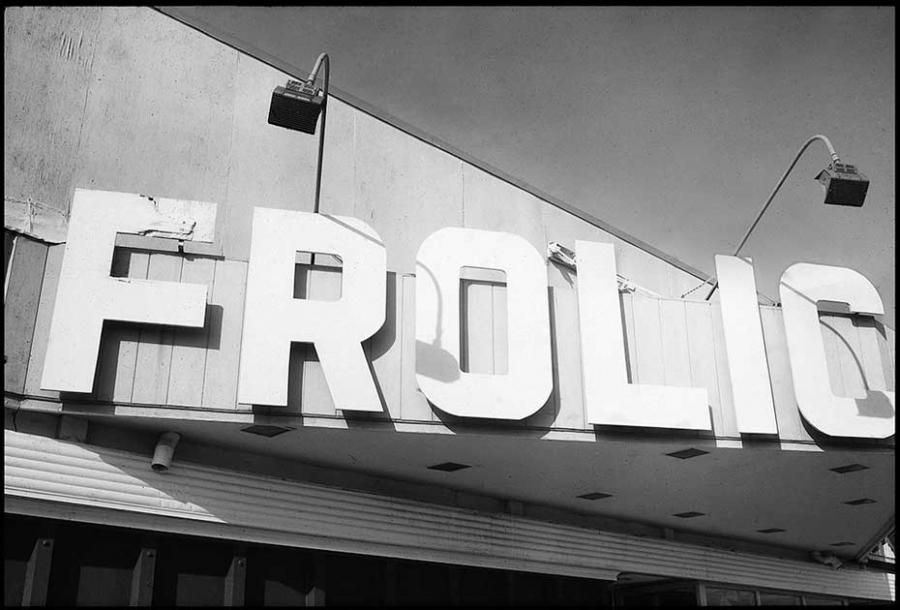 revere beach - black and white photo