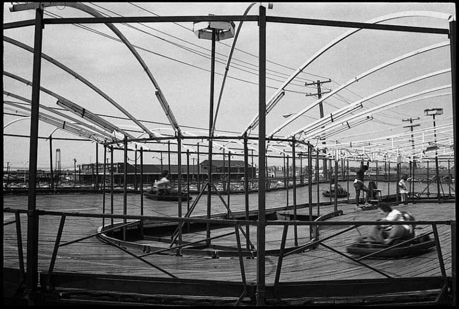 revere beach - black and white photo