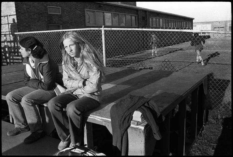 field hockey - black and white photo