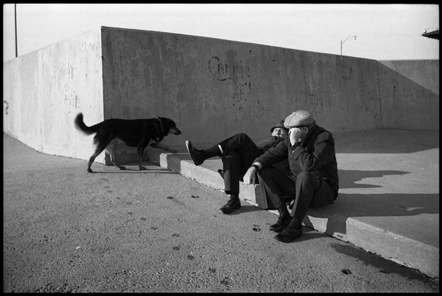 revere beach - black and white photo