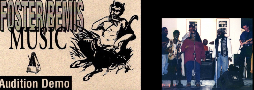 drawing and band on stage 