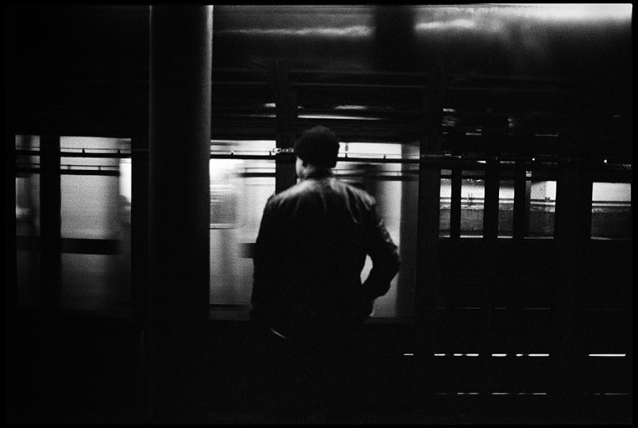subway - black and white photo