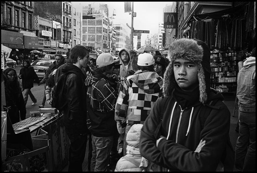canal street - black and white photo