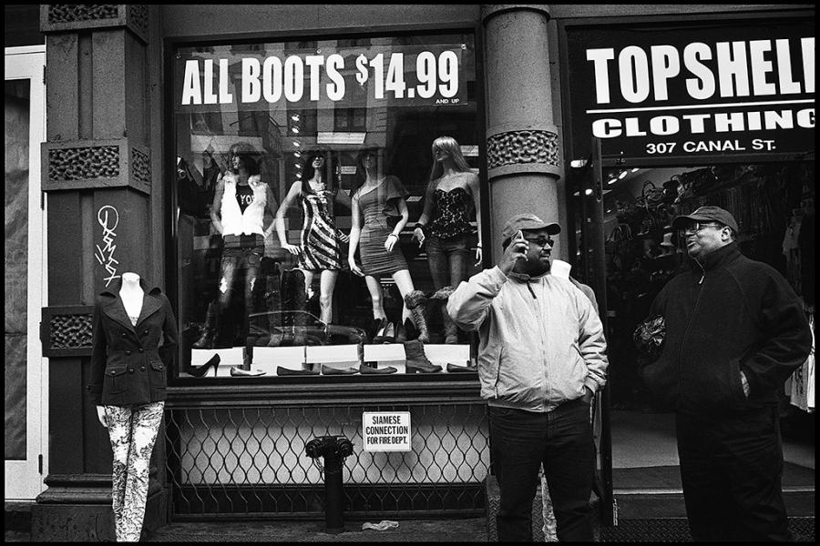 canal street - black and white photo