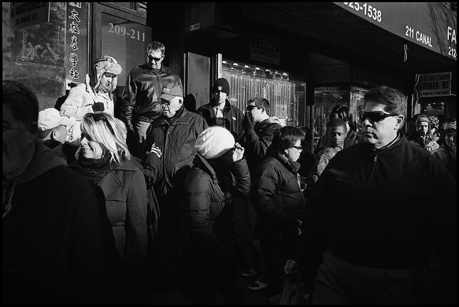 canal street - black and white photo