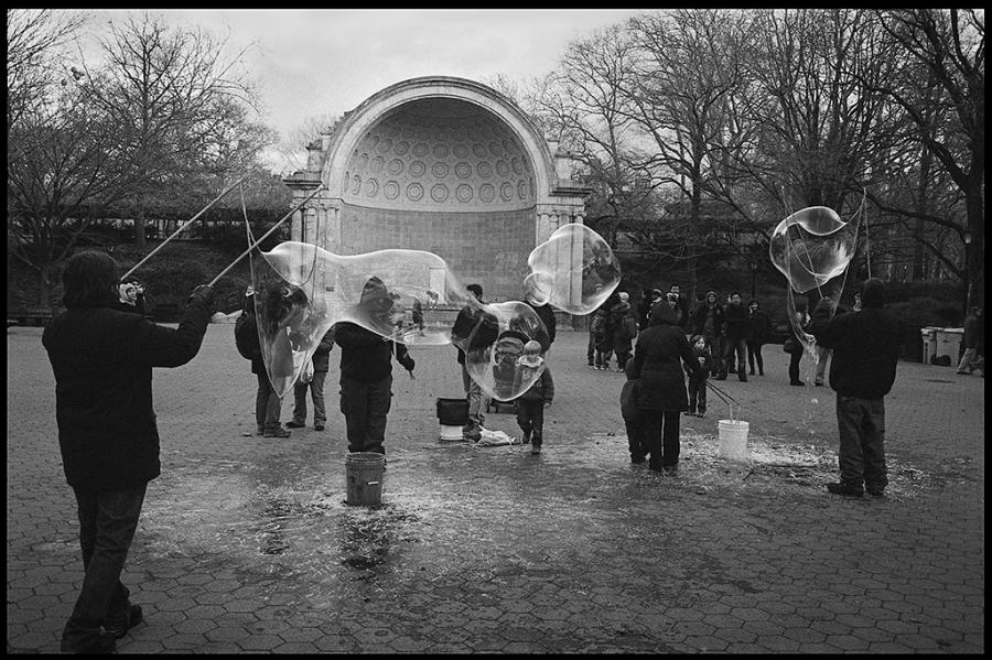 central park - black and white photo
