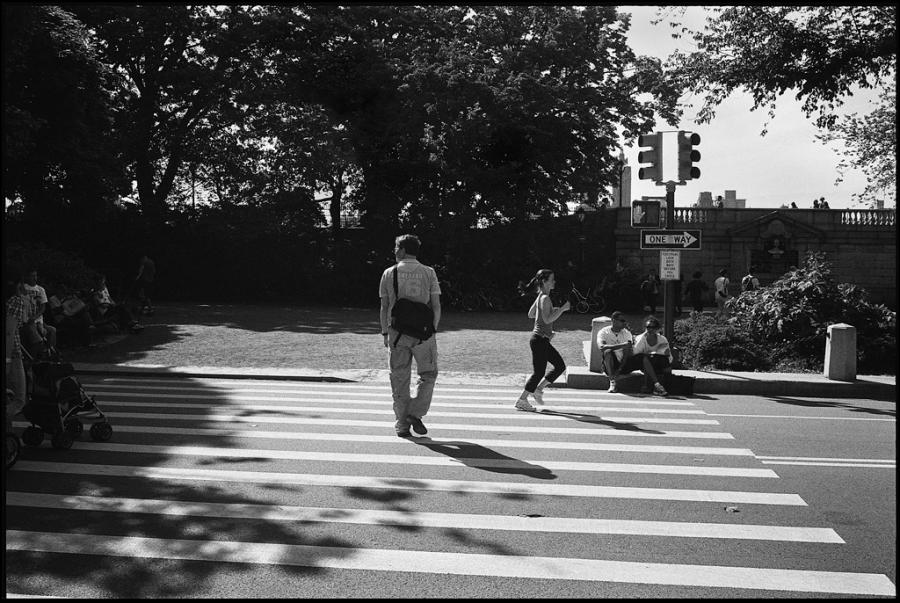 central park - black and white photo