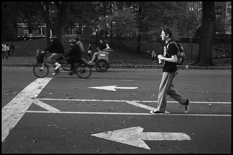 central park - black and white photo