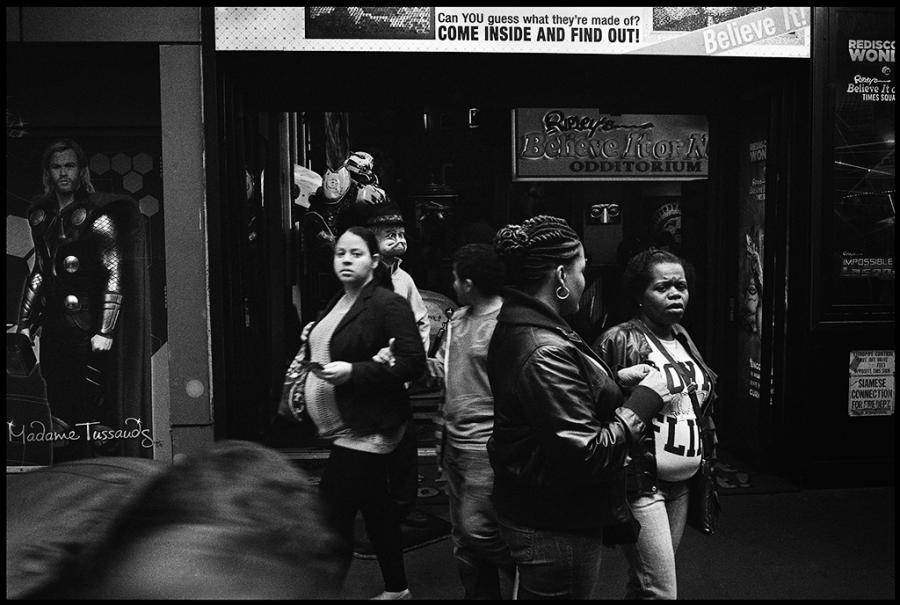 times square - black and white photo