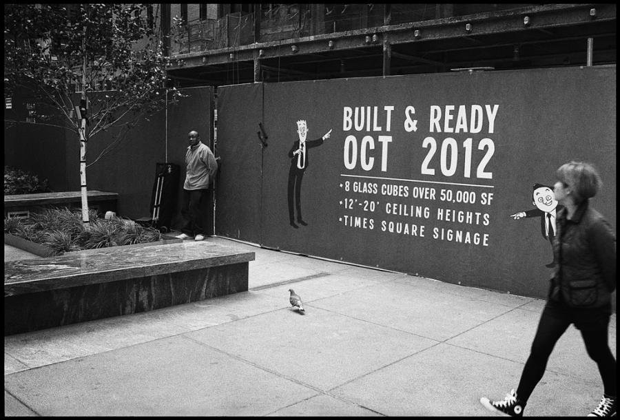 times square - black and white photo