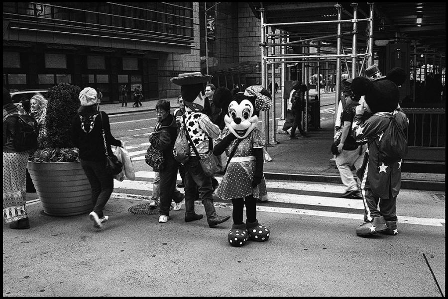 times square - black and white photo
