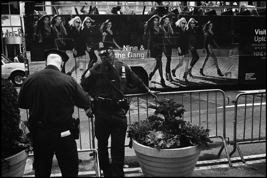 times square - black and white photo