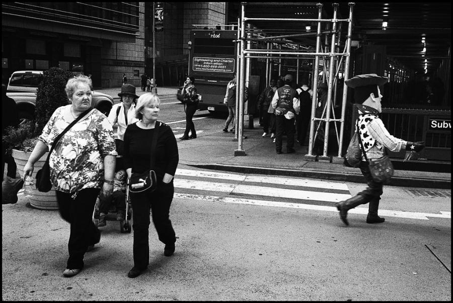 times square - black and white photo