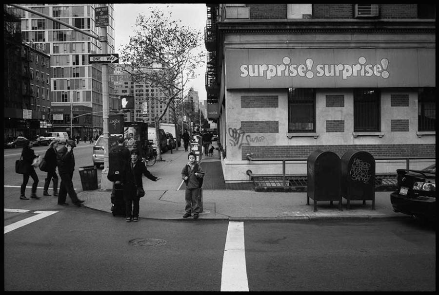 east village - black and white photo