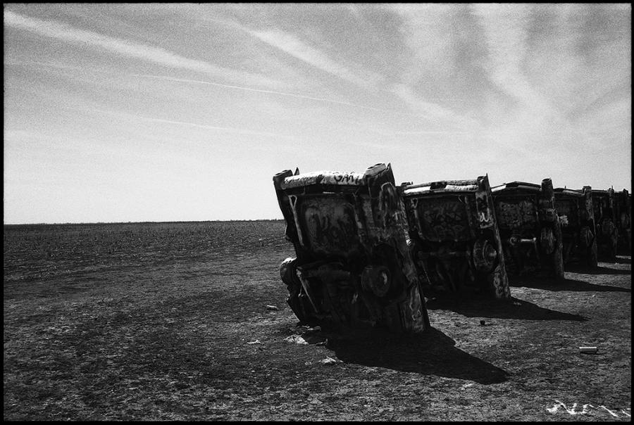 on the road - black and white photo