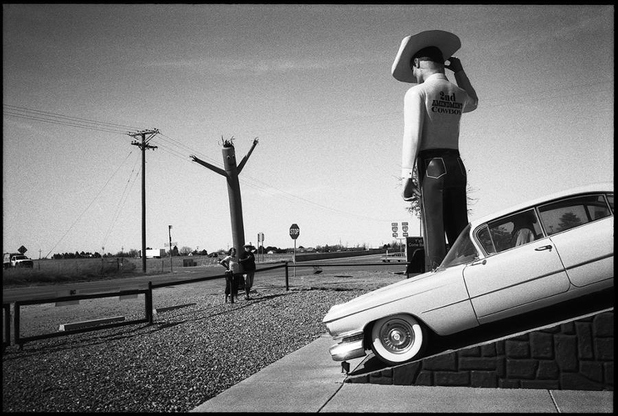 on the road - black and white photo