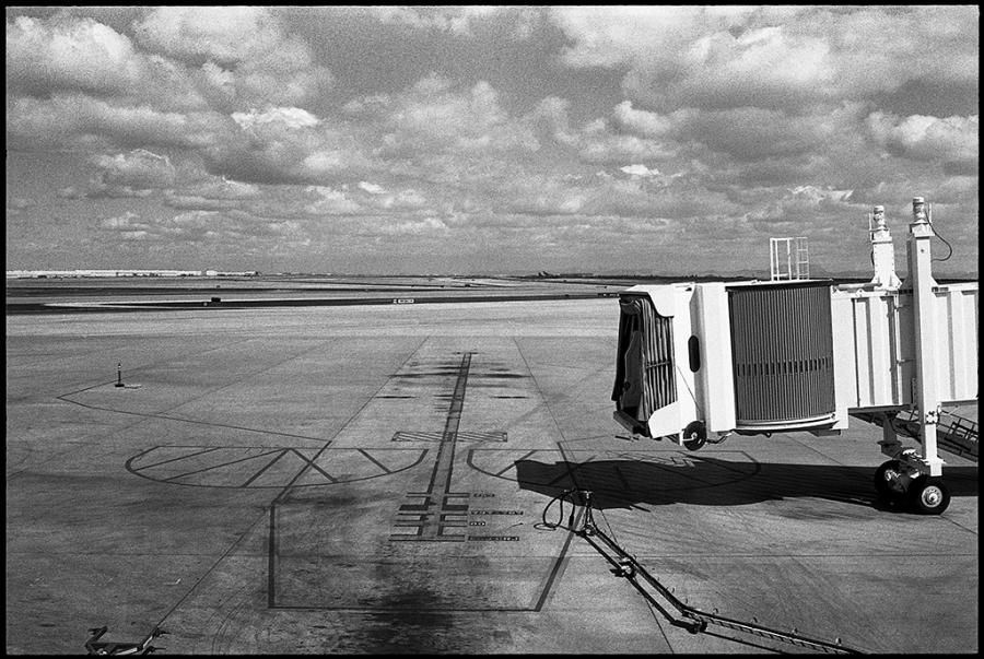 on the road - black and white photo