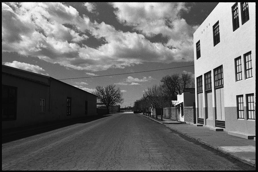on the road - black and white photo