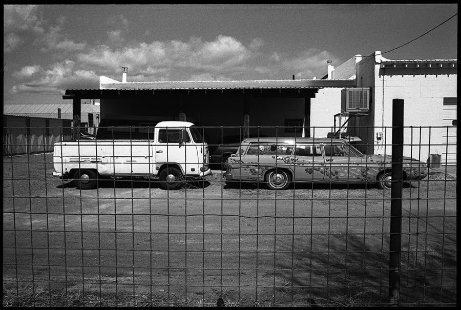 on the road - black and white photo