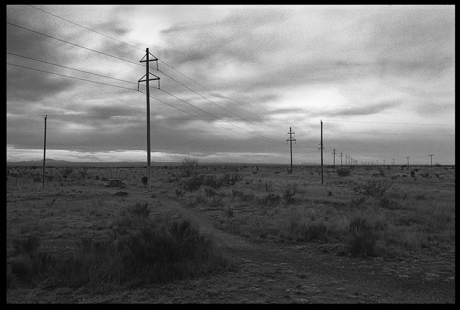 on the road - black and white photo