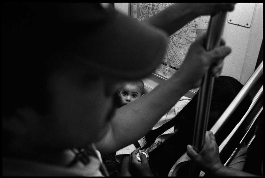 subway - black and white photo
