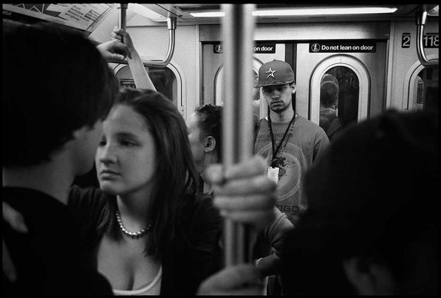 subway - black and white photo