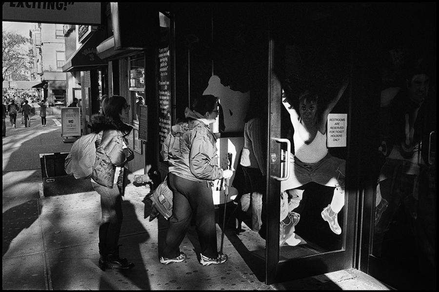 east village - black and white photo