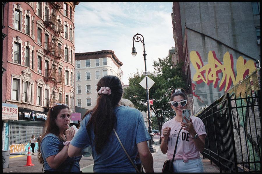 east village - black and white photo
