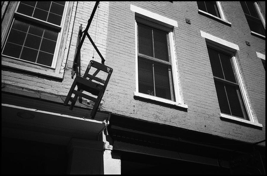 on the road - black and white photo
