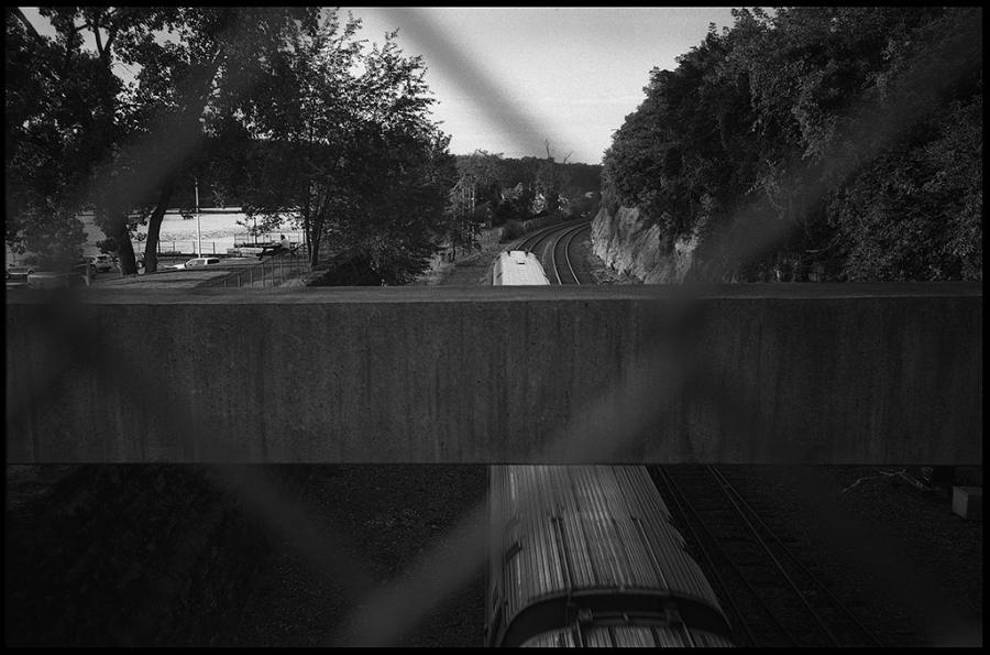 on the road - black and white photo