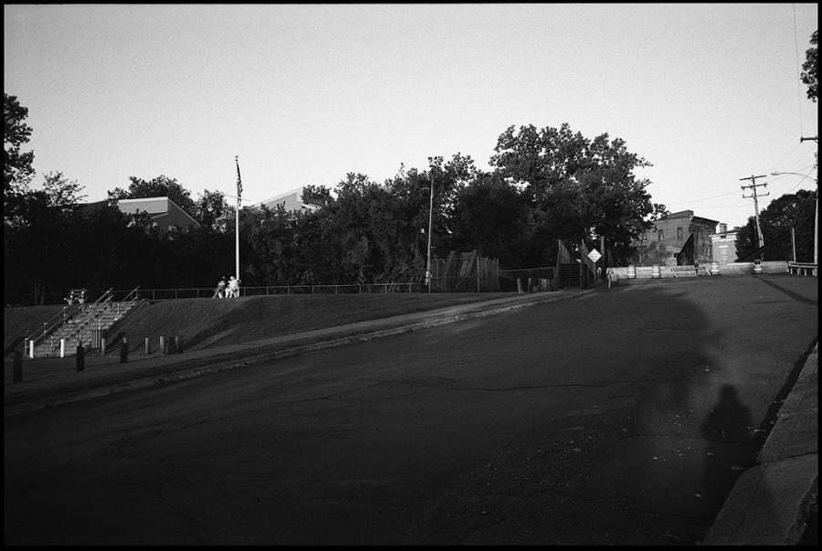 on the road - black and white photo