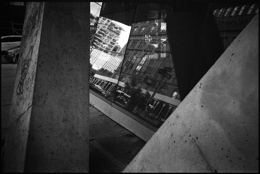 east village - black and white photo