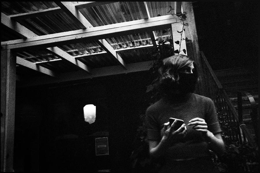 east village - black and white photo