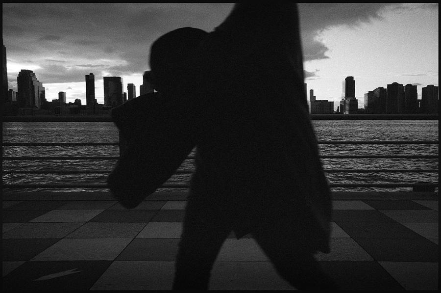 on the hudson - black and white photo