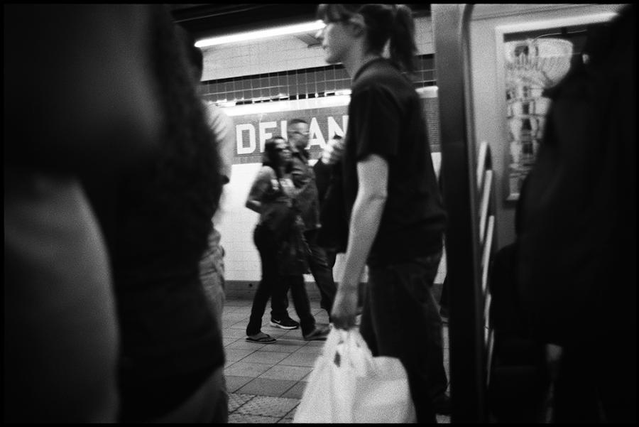 subway - black and white photo
