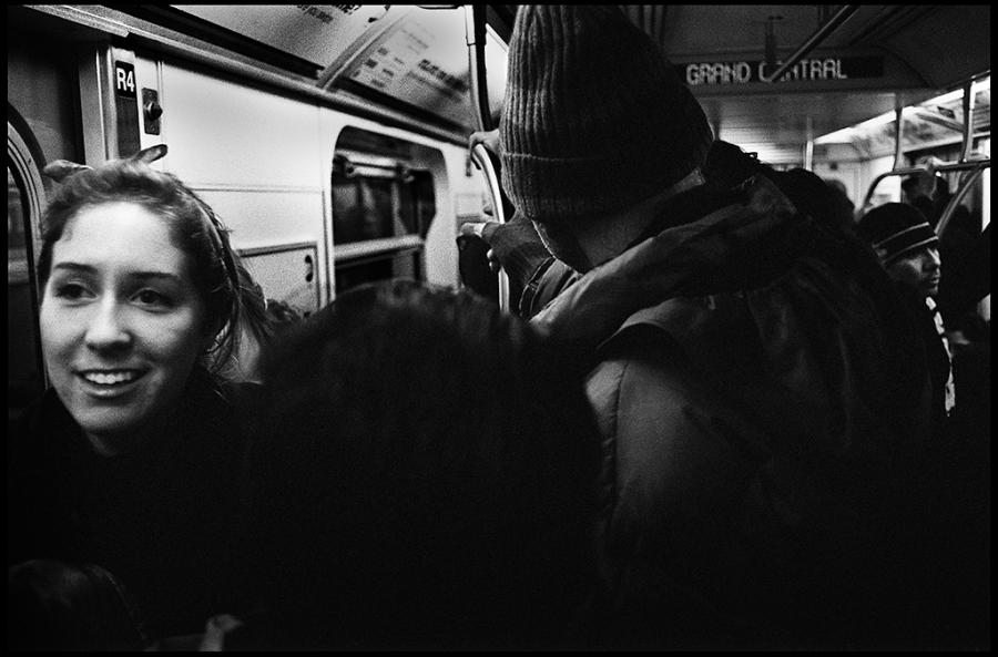 subway - black and white photo