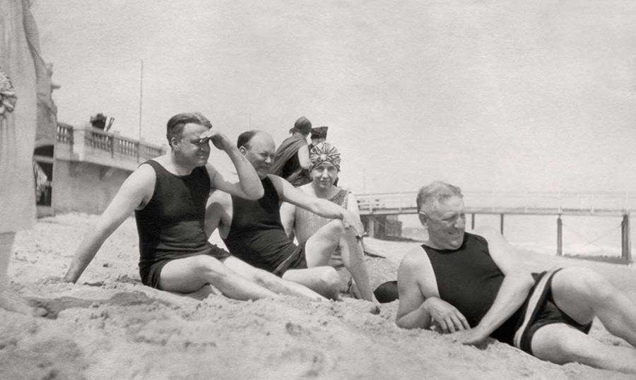 turn of the century - black and white photo
