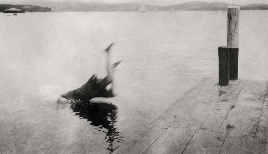 turn of the century - black and white photo
