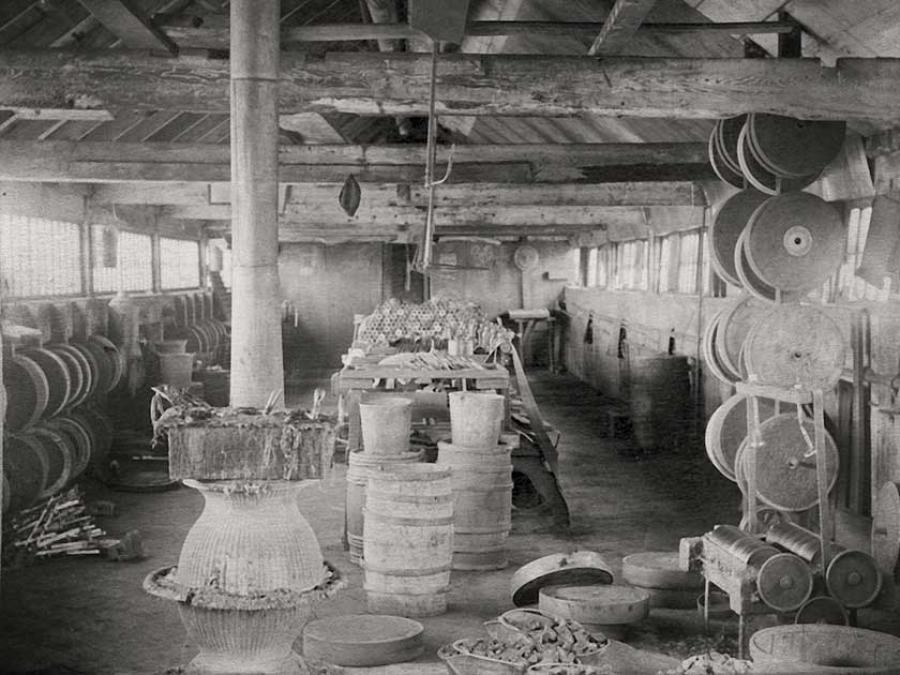 turn of the century - black and white photo