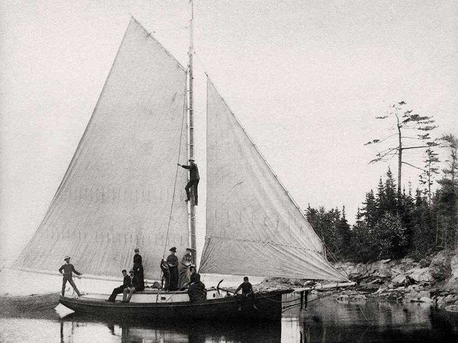 turn of the century - black and white photo