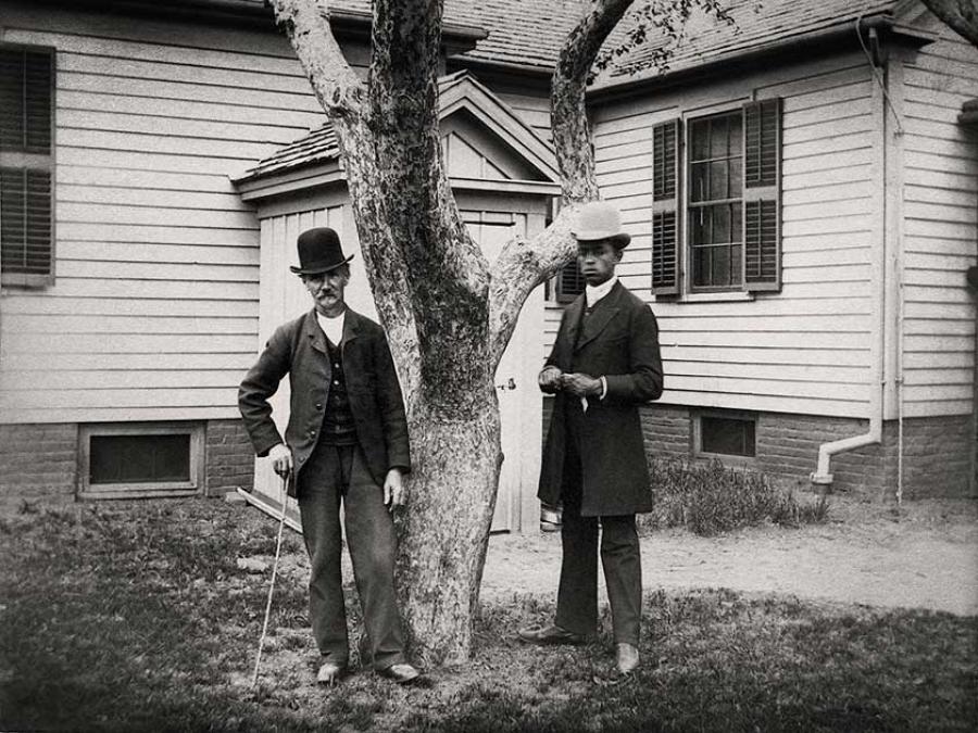 turn of the century - black and white photo