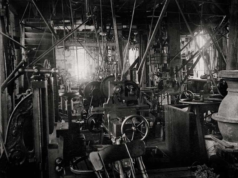 turn of the century - black and white photo