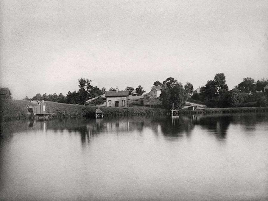 turn of the century - black and white photo