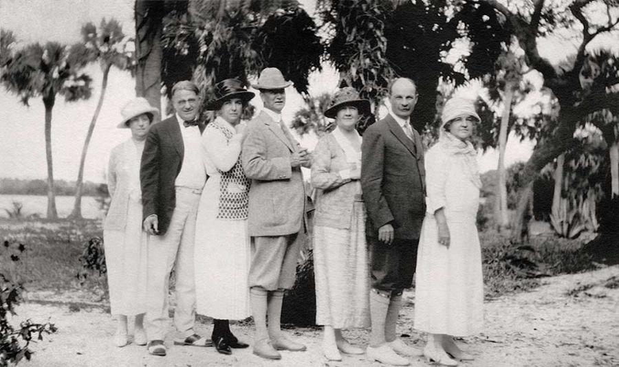 turn of the century - black and white photo
