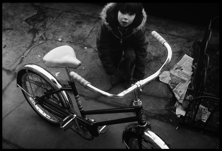 street kids - black and white photo