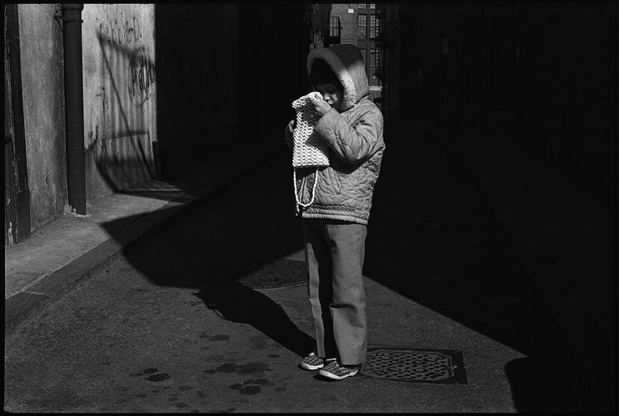 street kids - black and white photo