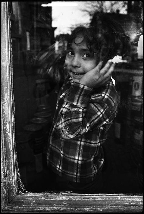 street kids - black and white photo
