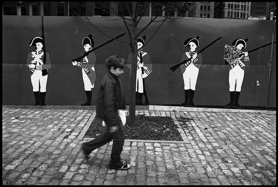 street kids - black and white photo