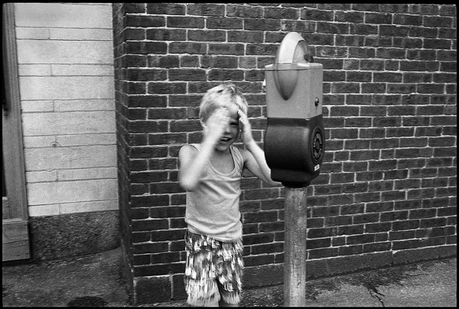 street kids - black and white photo