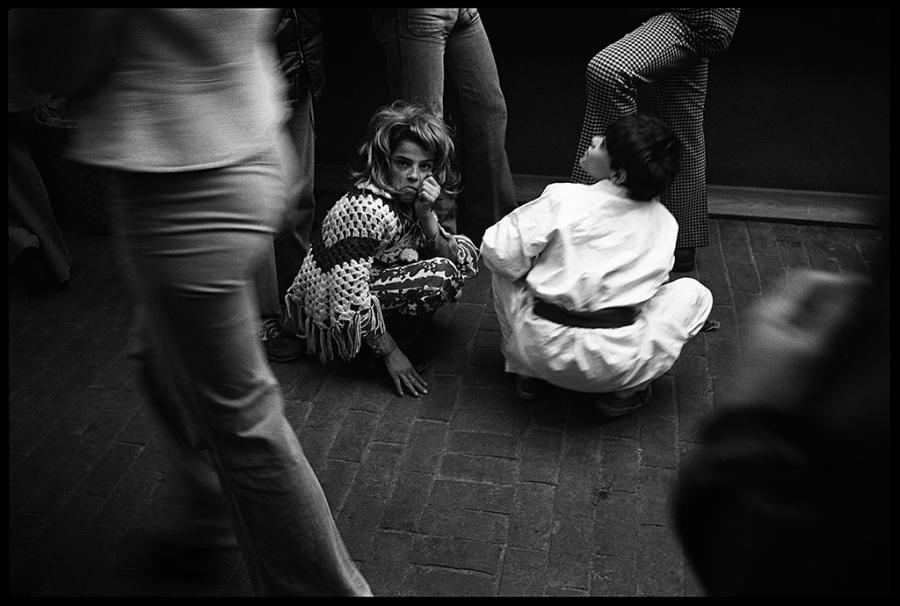 street kids - black and white photo